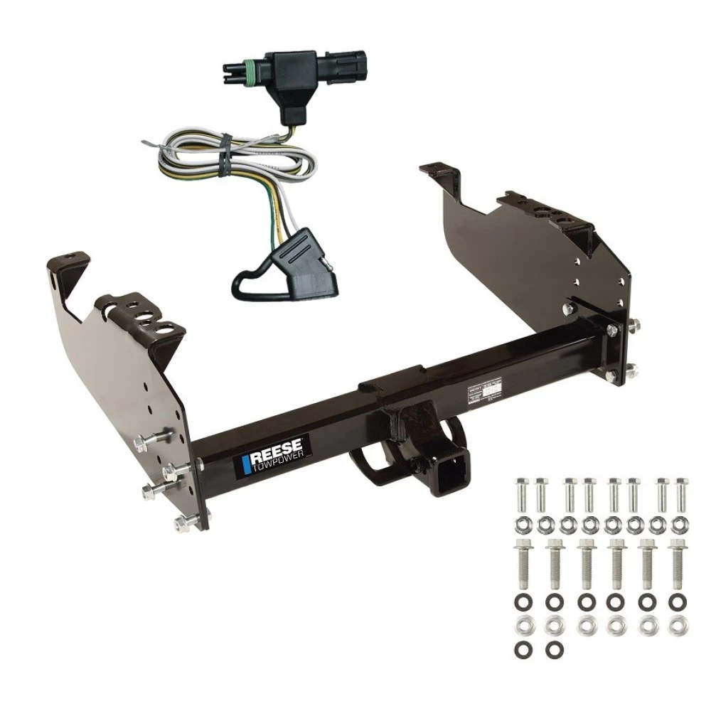 Trailer Hitch w/ Wiring For 88-91 Chevrolet C2500 C3500 K2500 K3500 Crew Cab Class 5 2" Tow Receiver Reese Tekonsha