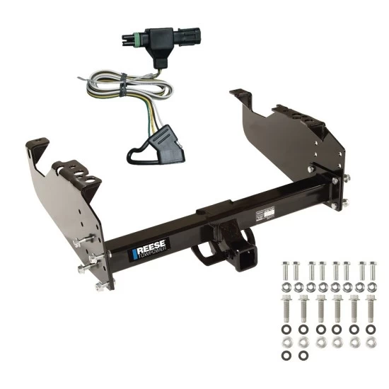 Trailer Hitch w/ Wiring For 88-91 Chevrolet C2500 C3500 K2500 K3500 Crew Cab Class 5 2" Tow Receiver Reese Tekonsha