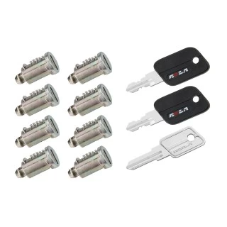 Rola Roof Rack Cross Bars For 12-21 Volkswagen Passat with naked roof w/ 8 Lock Cores For Cargo Kayak Luggage Etc. Complete Kit