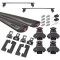 Rola Roof Rack Cross Bars For 09-17 Nissan Quest w/ 8 Lock Cores For Cargo Kayak Luggage Etc. Complete Kit