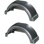 008564 008564 Fulton Set of 2 Silver Fulton Single Axle Trailer Fenders 14" Wheels Top Step 31.3" Long Boat Utility Sale Replacement Set of 2 Silver Fulton Single Axle Trailer Fenders 14" Wheels Top Step 31.3" Long Boat Utility Sale Replacement