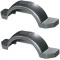 Set of 2 Silver Fulton Single Axle Trailer Fenders 14" Wheels Triple Step 42-5/8" Long Boat Utility Sale Replacement