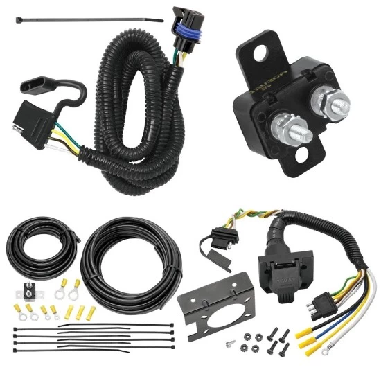 Trailer Hitch 7 Way RV Wiring Kit For 10-16 Cadillac SRX w/ OEM Tow Package Plug Prong Pin Brake Control Ready