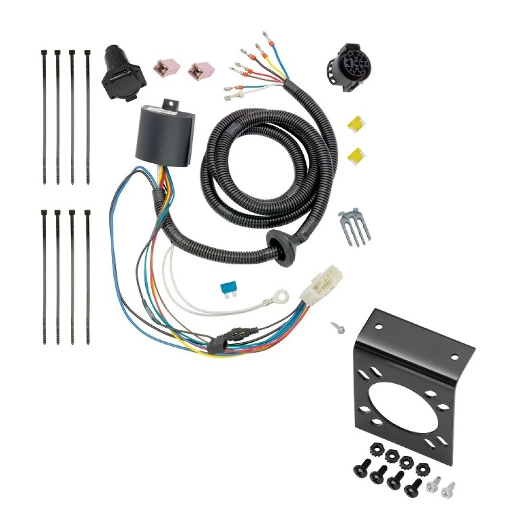 7-Way RV Trailer Wiring Harness w/ Mounting Bracket For 16-22 Honda Pilot All Styles