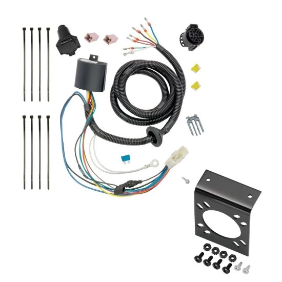 7-Way RV Trailer Wiring Harness w/ Mounting Bracket For 16-22 Honda Pilot All Styles