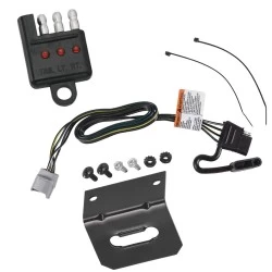 Trailer Wiring and Bracket w/ Light Tester For 20-26 Toyota Highlander w/ OEM Tow Package 4-Flat Harness Plug Play