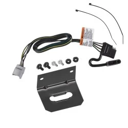 Trailer Wiring and Bracket For 20-26 Toyota Highlander w/ OEM Tow Package 4-Flat Harness Plug Play