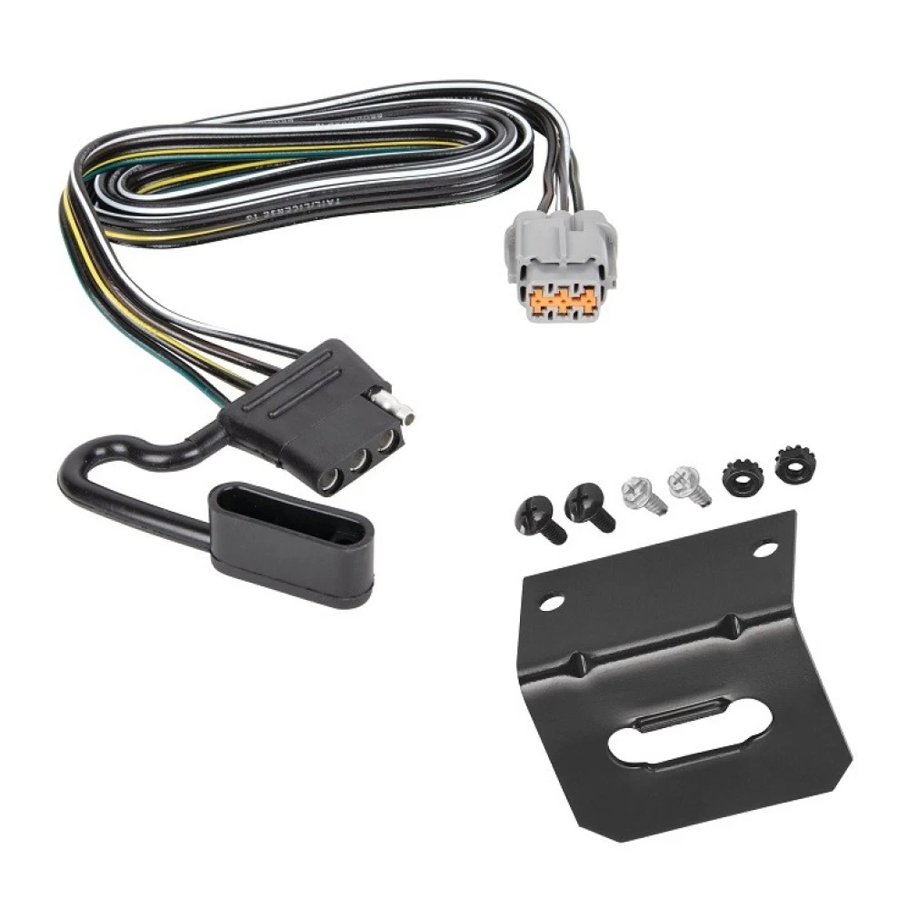 Plug and Play T-One Wiring Harness Connector 4-Flat Mounting Bracket Installation Instructions 118294 118144 Tekonsha Trailer Wiring and Bracket 22-23 Nissan Pathfinder 22 Infiniti QX60 Plug Play 4-Flat Harness 22 23 2022 2023 Trailer Wiring and Bracket For 22-23 Nissan Pathfinder 22 Infiniti QX60 Plug & Play 4-Flat Harness