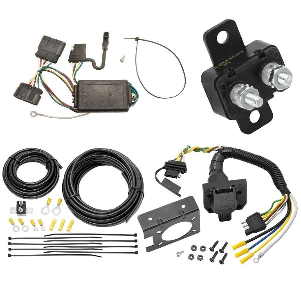 Trailer Hitch 7 Way RV Wiring Kit For 04-12 Chevy Colorado GMC Canyon 06-08 Isuzu I-Series Pickup Plug Prong Pin Brake Control Ready