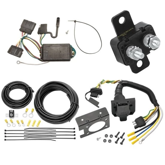 Trailer Hitch 7 Way RV Wiring Kit For 04-12 Chevy Colorado GMC Canyon 06-08 Isuzu I-Series Pickup Plug Prong Pin Brake Control Ready