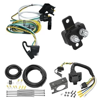 Trailer Hitch 7 Way RV Wiring Kit For 95-04 Ford Econoline F-150 Heritage Ranger Explorer Sport Trac F-250 Light Duty 03-05 Lincoln Aviator 02-03 Mercury Mountaineer Plug Prong Pin Brake Control Ready