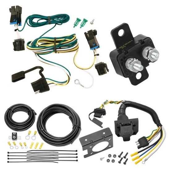 Trailer Hitch 7 Way RV Wiring Kit For 03-27 Chevy Express GMC Savana 1500 2500 3500 Plug Prong Pin Brake Control Ready