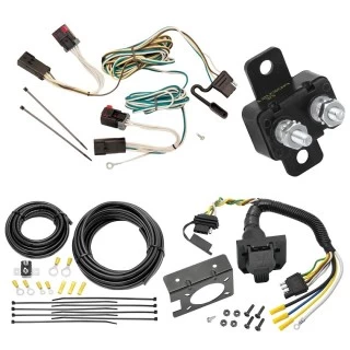 Trailer Hitch 7 Way RV Wiring Kit For 08-14 Dodge Challenger 06-10 Charger 05-07 Chrysler 300 Plug Prong Pin Brake Control Ready