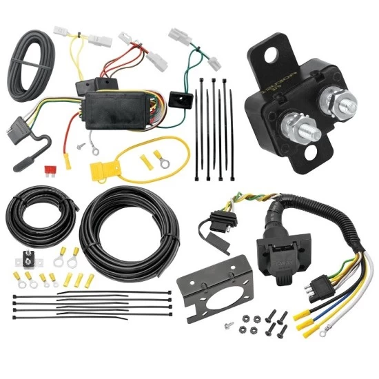 Trailer Hitch 7 Way RV Wiring Kit For 14-19 Toyota Corolla Sedan 07-17 Camry 07-14 FJ Cruiser 14-18 Mazda 3 03-08 Mazda 6 07-12 CX-7 Plug Prong Pin Brake Control Ready