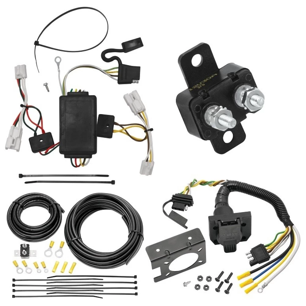 Trailer Hitch 7 Way RV Wiring Kit For 07-12 Hyundai Santa Fe w/o OEM Connector Plug Prong Pin Brake Control Ready