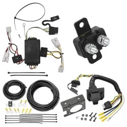 Trailer Hitch 7 Way RV Wiring Kit For 07-12 Hyundai Santa Fe w/o OEM Connector Plug Prong Pin Brake Control Ready