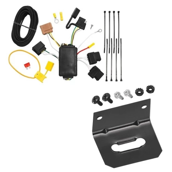 Trailer Wiring and Bracket For 06-12 Ford Fusion Plug & Play 4-Flat Harness