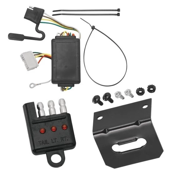 Plug and Play T-One Wiring Harness Connector 4-Flat Mounting Bracket 4-Flat Car End Tester w/ LED Display 118424 118144 20114 Tekonsha Trailer Wiring and Bracket Light Tester 07-13 Acura MDX Plug Play 4-Flat Harness 07 08 09 10 11 12 13 2007 2008 2009 20 Trailer Wiring and Bracket w/ Light Tester For 07-13 Acura MDX Plug & Play 4-Flat Harness