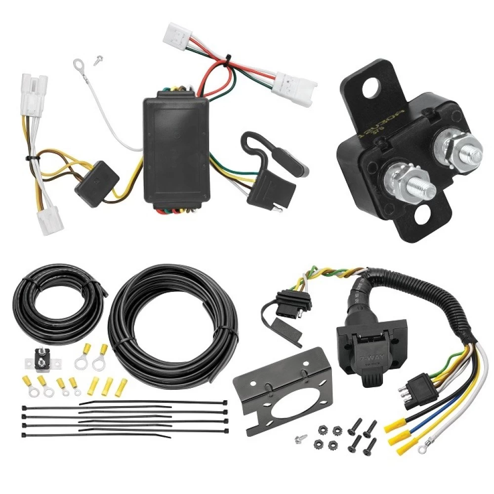 Trailer Hitch 7 Way RV Wiring Kit For 07-10 Hyundai Elantra 06-09 Sonata 09-10 KIA Optima Plug Prong Pin Brake Control Ready