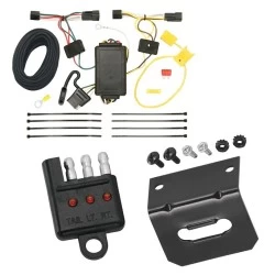 Trailer Wiring and Bracket w/ Light Tester For 08-10 Saturn Vue 2012 Chevy Captiva Sport Plug & Play 4-Flat Harness
