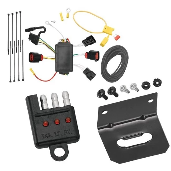 Plug and Play T-One Wiring Harness Connector 4-Flat Mounting Bracket 4-Flat Car End Tester w/ LED Display 118445 118144 20114 Tekonsha Trailer Wiring and Bracket Light Tester 08-10 Dodge Avenger Plug Play 4-Flat Harness 08 09 10 2008 2009 2010 Trailer Wiring and Bracket w/ Light Tester For 08-10 Dodge Avenger Plug & Play 4-Flat Harness