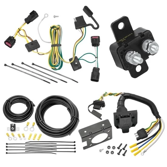 Trailer Hitch 7 Way RV Wiring Kit For 09-12 Chevy Traverse 08-12 Buick Enclave Plug Prong Pin Brake Control Ready