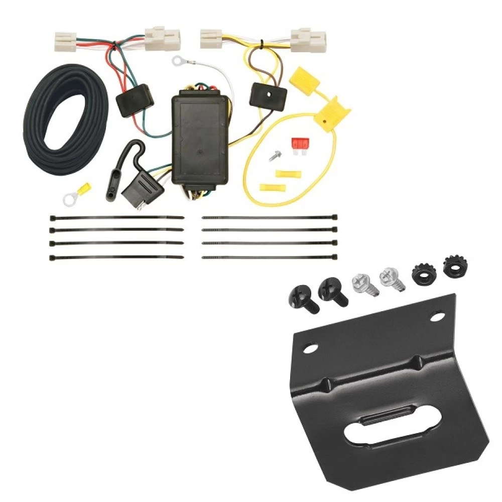 Trailer Wiring and Bracket For 12-14 Subaru Impreza Sedan Plug & Play 4-Flat Harness
