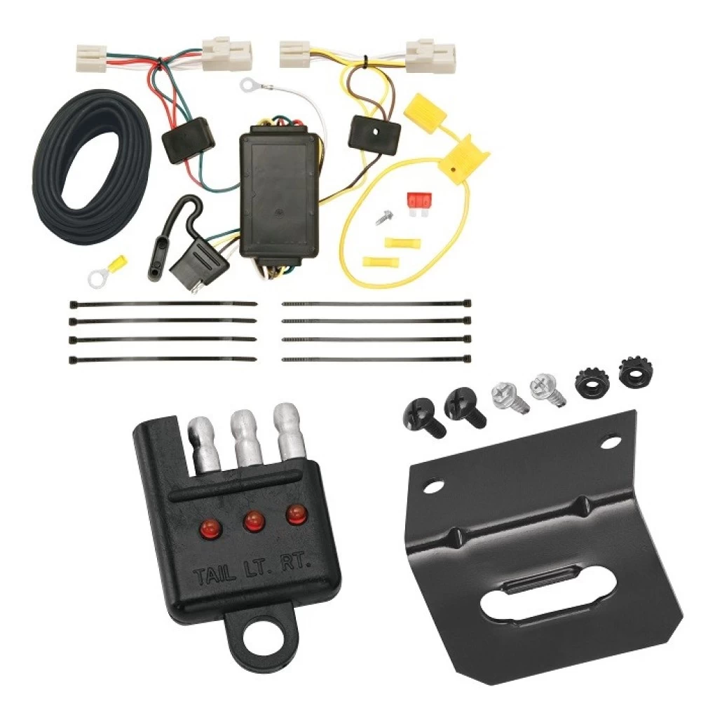 Trailer Wiring and Bracket w/ Light Tester For 12-14 Subaru Impreza Sedan Plug & Play 4-Flat Harness