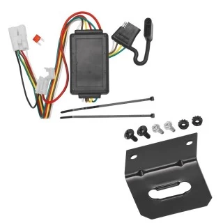 Trailer Wiring and Bracket For 16-26 Subaru Crosstrek inc Hybrid 13-15 XV inc Hybrid 09-26 Forester 10-25 Outback Wagon Plug & Play 4-Flat Harness