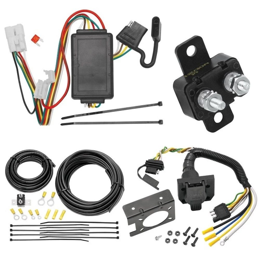 Trailer Hitch 7 Way RV Wiring Kit For 16-26 Subaru Crosstrek 16-24 Hybrid 13-15 XV Except Hybrid 14-15 Hybrid 09-26 Forester 10-25 Outback Wagon Plug Prong Pin Brake Control Ready