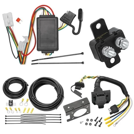 Trailer Hitch 7 Way RV Wiring Kit For 16-26 Subaru Crosstrek 16-24 Hybrid 13-15 XV Except Hybrid 14-15 Hybrid 09-26 Forester 10-25 Outback Wagon Plug Prong Pin Brake Control Ready