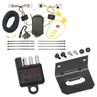 Trailer Wiring and Bracket w/ Light Tester For 07-15 Nissan Altima 07-12 Sentra 09-14 Maxima Plug & Play 4-Flat Harness