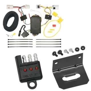 Trailer Wiring and Bracket w/ Light Tester For 08-20 Nissan Rogue 2014 Select 07-13 INFINITI G35 G37 Plug & Play 4-Flat Harness