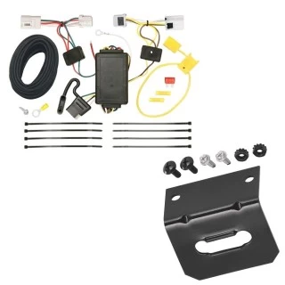 Trailer Wiring and Bracket For 08-20 Nissan Rogue 2014 Select 07-13 INFINITI G35 G37 Plug & Play 4-Flat Harness