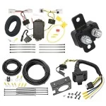 Trailer Hitch 7 Way RV Wiring Kit For 08-20 Nissan Rogue 2014 Select 07-13 INFINITI G35 G37 Plug Prong Pin Brake Control Ready
