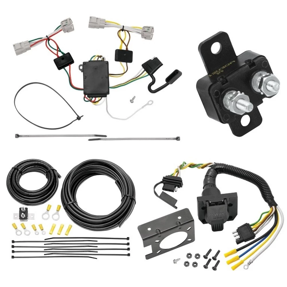 Trailer Hitch 7 Way RV Wiring Kit For 05-15 Toyota Tacoma Plug Prong Pin Brake Control Ready