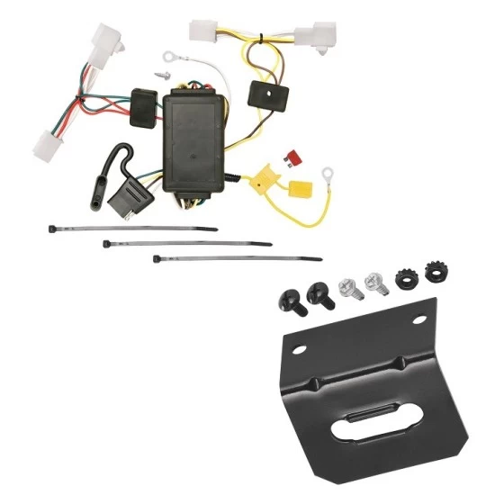 Plug and Play T-One Wiring Harness Connector 4-Flat Mounting Bracket Installation Instructions 118505 118144 Tekonsha Trailer Wiring and Bracket 04-11 Toyota Prius 12-15 Prius Plug-In Plug Play 4-Flat Harness 04 05 06 07 08 09 10 11 12 13 14 15 2004 2005 Trailer Wiring and Bracket For 04-11 Toyota Prius 12-15 Prius Plug-In Plug & Play 4-Flat Harness