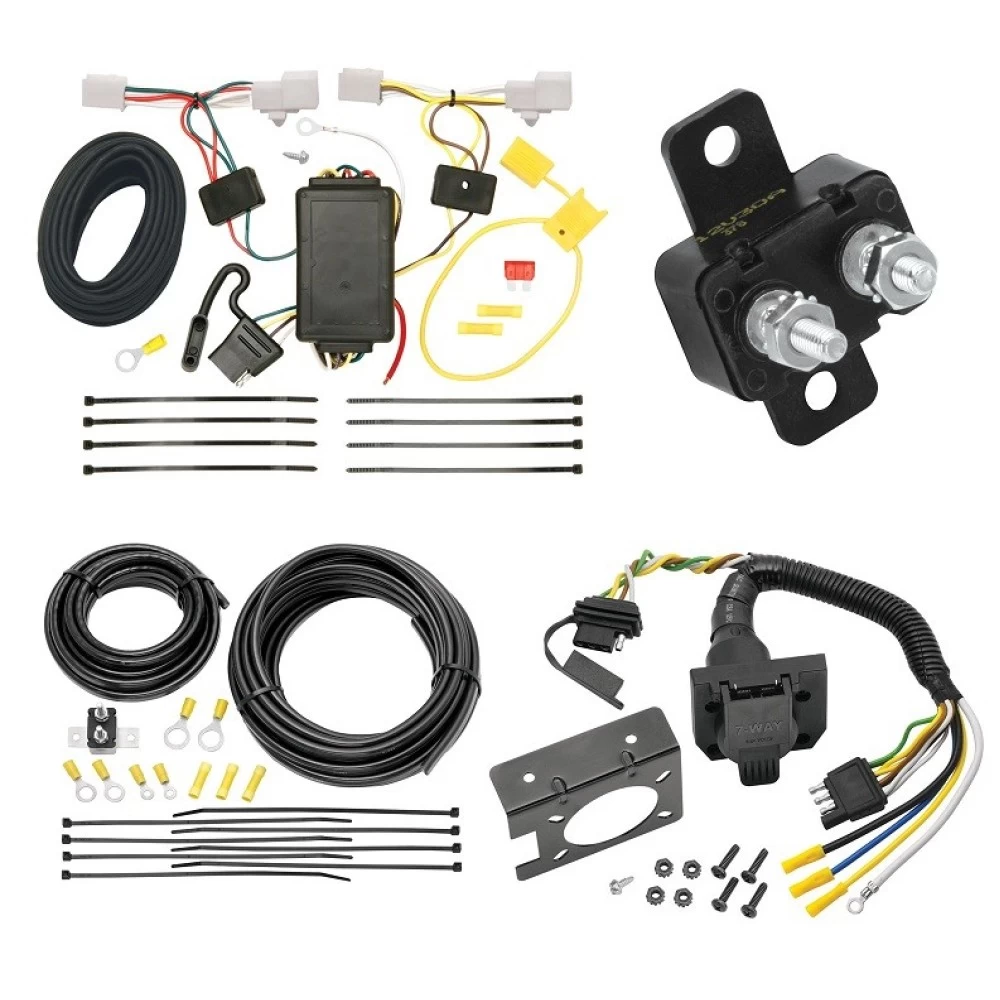 Trailer Hitch 7 Way RV Wiring Kit For 06-17 Mazda 5 07-15 CX-9 Plug Prong Pin Brake Control Ready