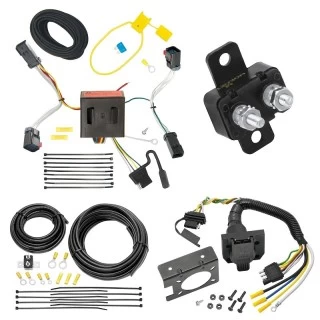 Trailer Hitch 7 Way RV Wiring Kit For 11-16 Jeep Compass 2017 Old Body Plug Prong Pin Brake Control Ready