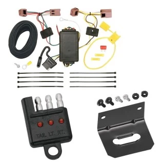 Plug and Play T-One Wiring Harness Connector 4-Flat Mounting Bracket 4-Flat Car End Tester w/ LED Display 118545 118144 20114 Tekonsha Trailer Wiring and Bracket Light Tester 07-13 Nissan Versa Plug Play 4-Flat Harness 07 08 09 10 11 12 13 2007 2008 2009 Trailer Wiring and Bracket w/ Light Tester For 07-13 Nissan Versa Plug & Play 4-Flat Harness