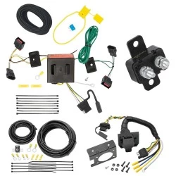 Trailer Hitch 7 Way RV Wiring Kit For 08-17 Jeep Patriot 08-10 Chrysler Town and Country Dodge Grand Caravan 08-12 Caliber 11-13 Durango Plug Prong Pin Brake Control Ready