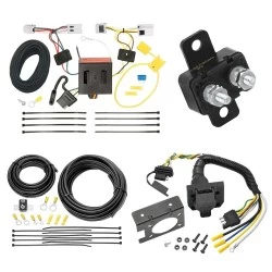 Trailer Hitch 7 Way RV Wiring Kit For 12-21 Nissan NV2500 3500 13-21 NV1500 Plug Prong Pin Brake Control Ready