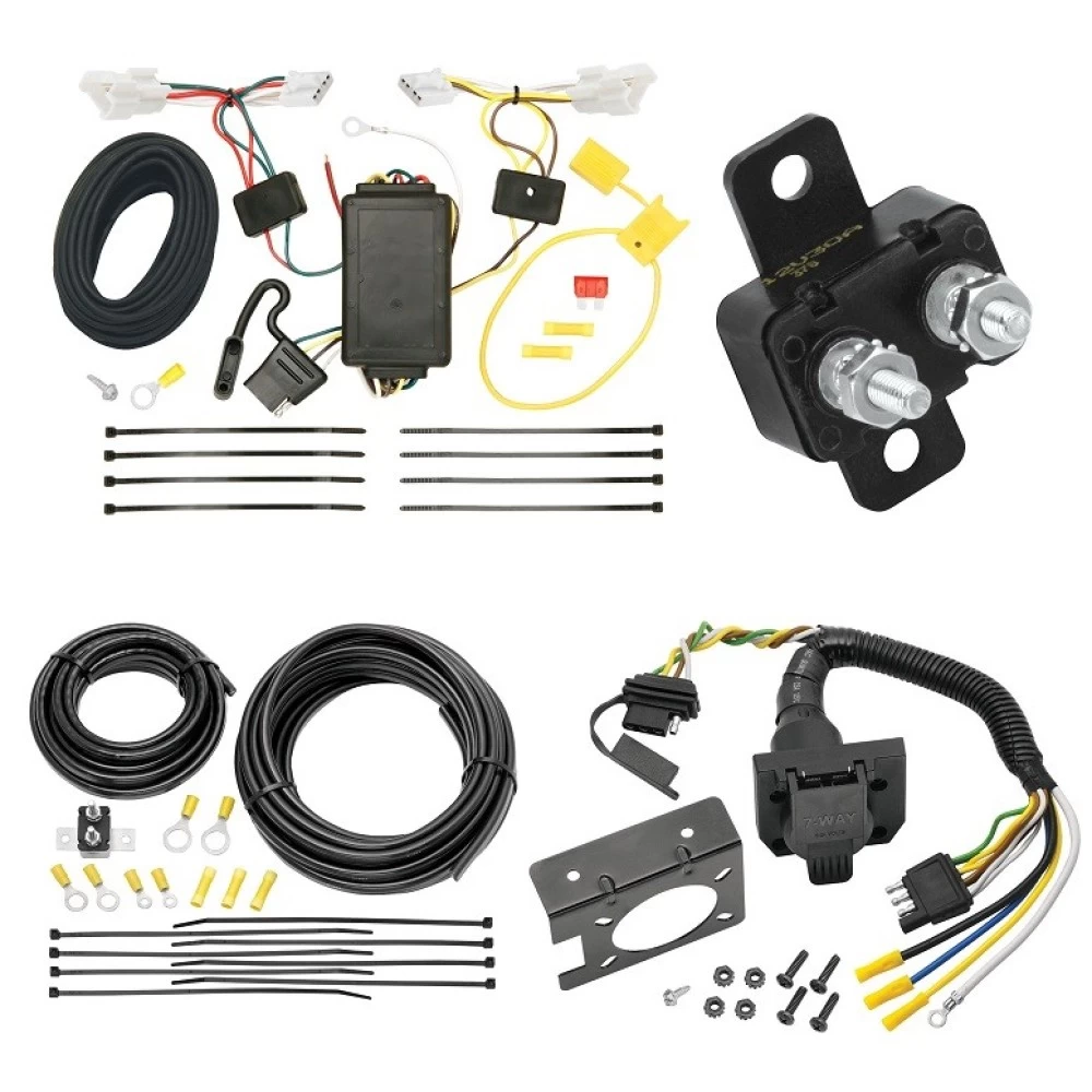 Trailer Hitch 7 Way RV Wiring Kit For 10-14 Hyundai Sonata Plug Prong Pin Brake Control Ready