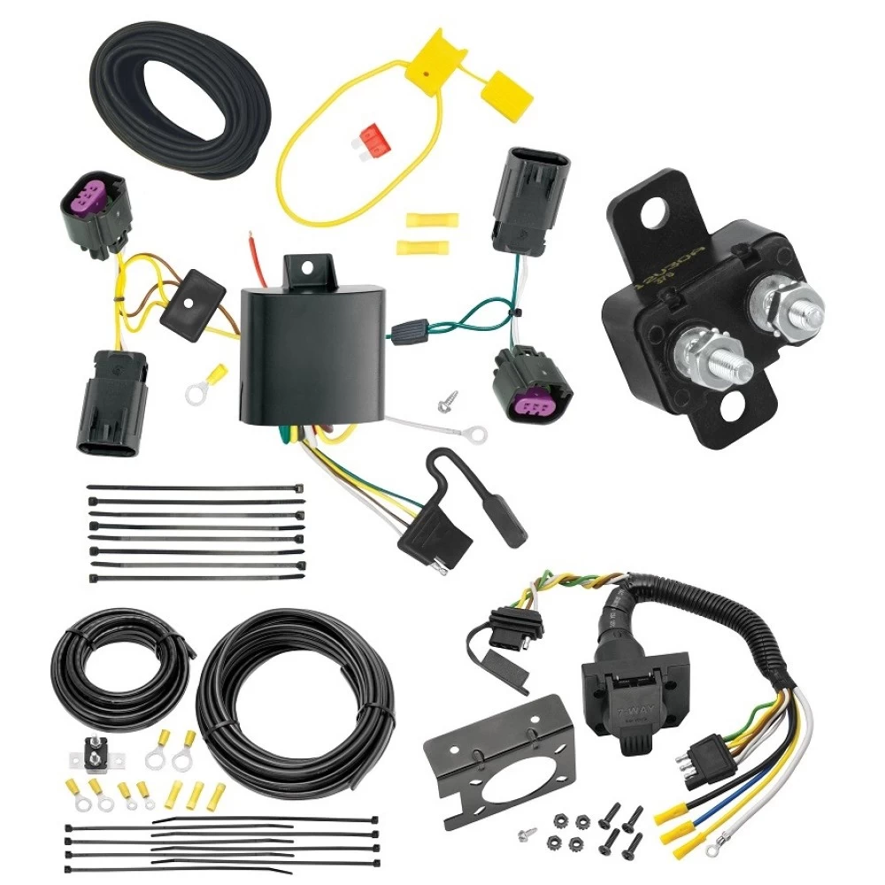 Trailer Hitch 7 Way RV Wiring Kit For 11-20 Dodge Journey w/o LED Taillights Plug Prong Pin Brake Control Ready