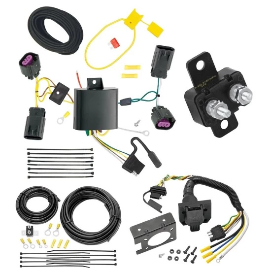 Trailer Hitch 7 Way RV Wiring Kit For 11-20 Dodge Journey w/o LED Taillights Plug Prong Pin Brake Control Ready
