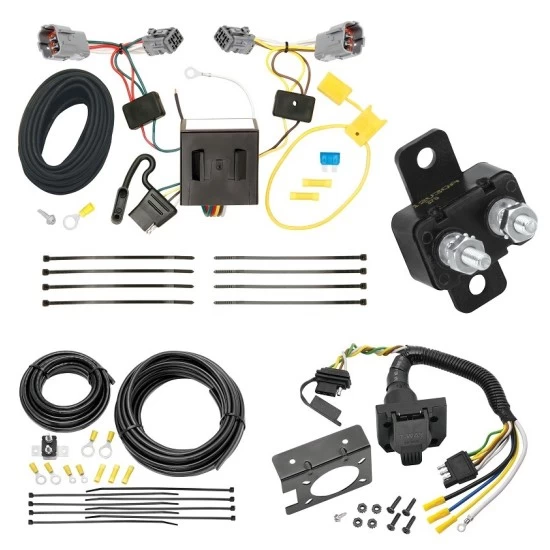 Trailer Hitch 7 Way RV Wiring Kit For 13-18 Hyundai Santa Fe Sport w/o OEM Connector Plug Prong Pin Brake Control Ready