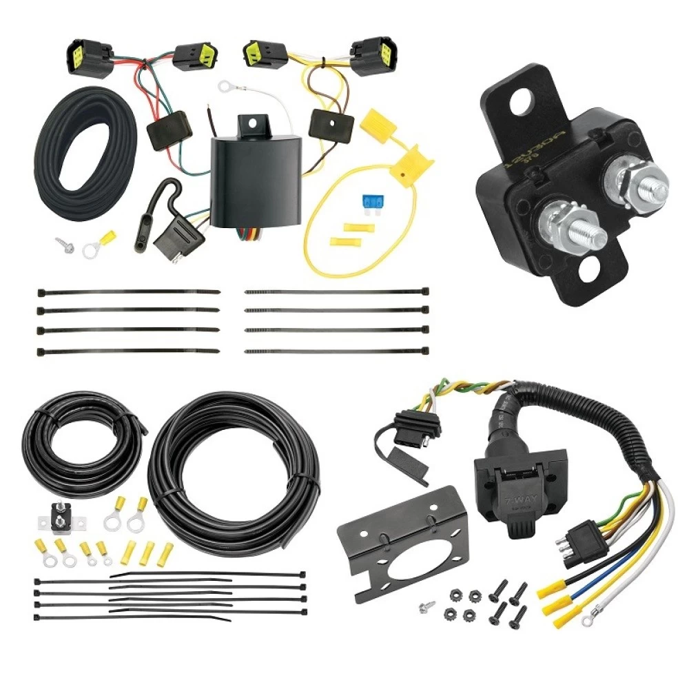 Trailer Hitch 7 Way RV Wiring Kit For 10-13 Ford Transit Connect Plug Prong Pin Brake Control Ready