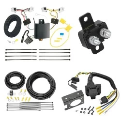 Trailer Hitch 7 Way RV Wiring Kit For 15-18 Chevy City Express 13-21 Nissan NV200 Plug Prong Pin Brake Control Ready