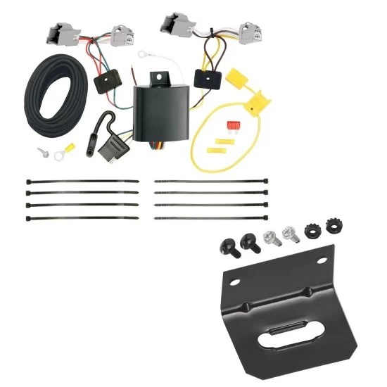 Trailer Wiring and Bracket For 20-25 Ford Explorer 10-19 Taurus Plug & Play 4-Flat Harness