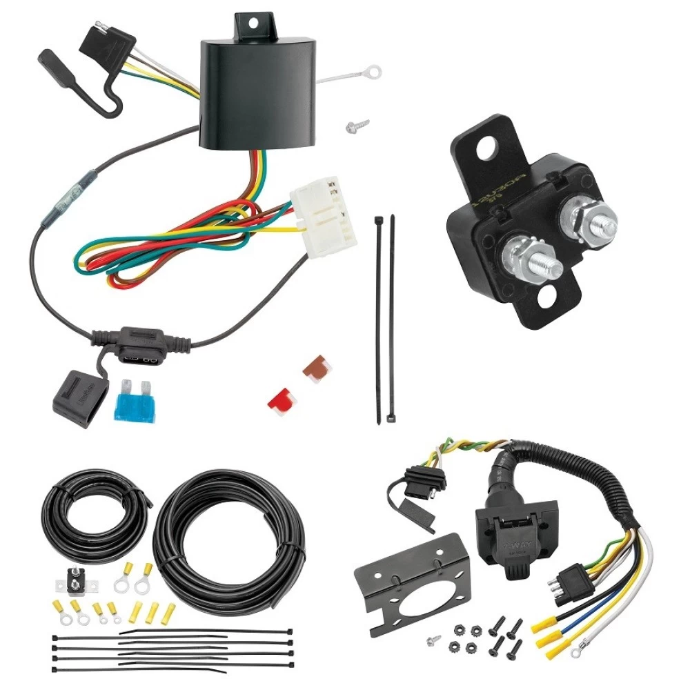 Trailer Hitch 7 Way RV Wiring Kit For 14-20 Acura MDX Plug Prong Pin Brake Control Ready